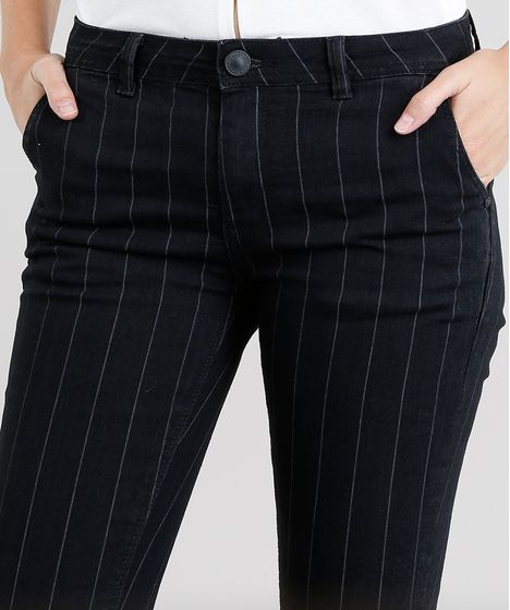 calça jeans risca de giz feminina