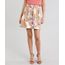 Saia-Feminina-Estampada-Floral-com-Pregas-Marrom-9186969-Marrom_1