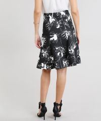 Saia-Feminina-Evase-Estampada-Floral-Preta-9189861-Preto_2