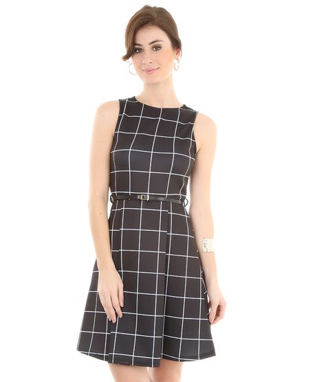 Vestido-Estampado-Quadriculado-Preto-8105617-Preto_1