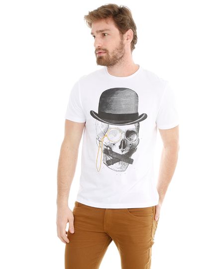 Camiseta-com-Estampa-de-Caveira-Branca-8064409-Branco_1