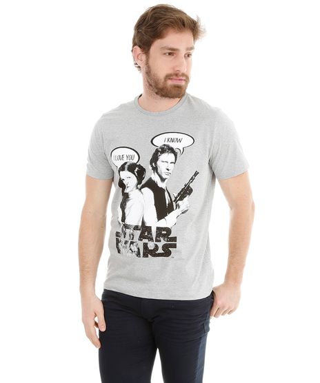 Camiseta-com-Estampa-Han-Solo-e-Princesa-Leia-Cinza-Mescla-8133945-Cinza_Mescla_1
