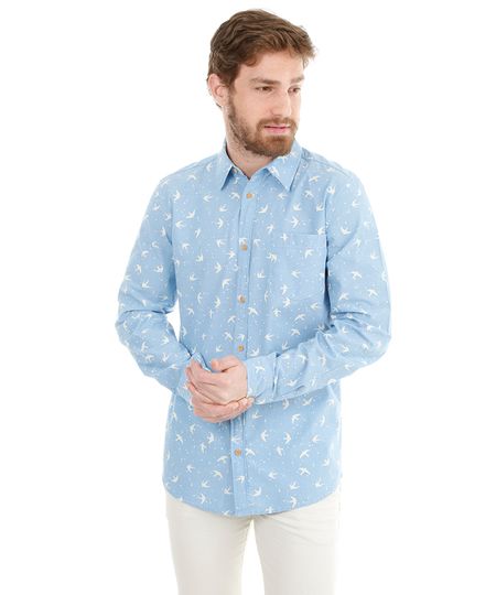 Camisa-Estampada-de-PA¡ssaros-Azul-Claro-7985486-Azul_Claro_1