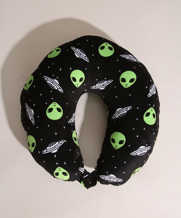 Kit de Apoio de Pescoço Estampado ET + Tapa Olho Preto Único
