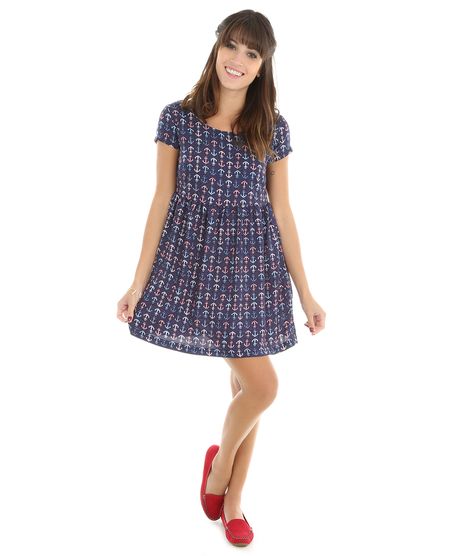 Vestido-Estampado-de-Ancoras-Azul-Escuro-8005229-Azul_Escuro_1