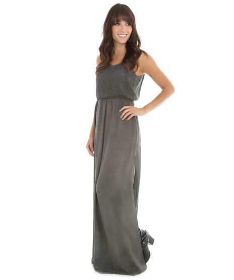 Vestido-Longo-com-Renda-Cinza-Escuro-7999190-Cinza_Escuro_1