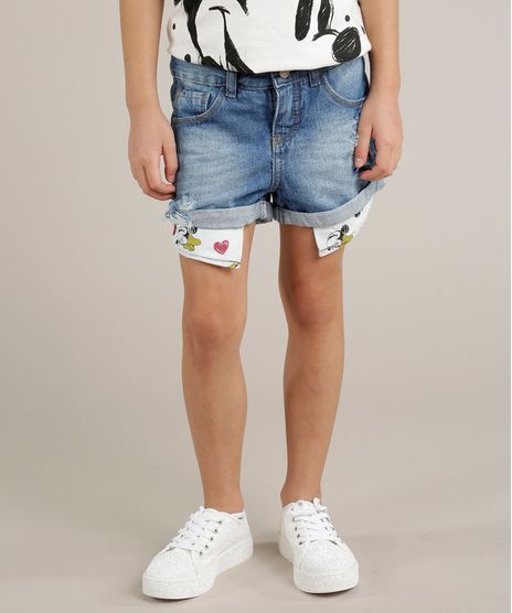 Short-Jeans-Infantil-Minnie-Destroyed-Azul-Medio-9246794-Azul_Medio_1