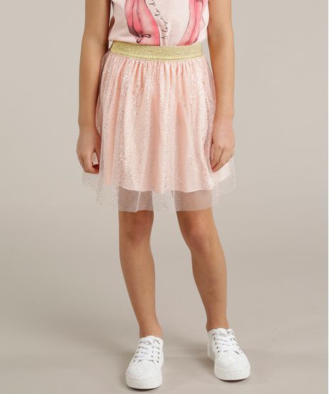 Saia-Infantil-de-Tule-com-Estampa-Metalizada-Rosa-Claro-9247488-Rosa_Claro_1