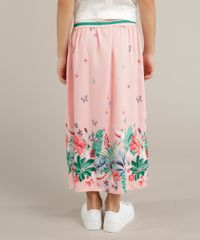 Saia-Midi-Infantil-Estampada-de-Borboletas-Rosa-9115648-Rosa_2