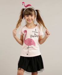 Blusa-Infantil-Flamingo-com-Glitter---Tiara-Manga-Curta-Decote-Redondo-Rosa-Claro-9258957-Rosa_Claro_1