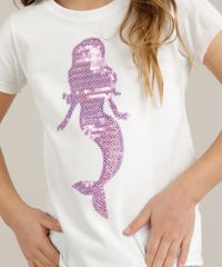 Blusa-Infantil-Sereia-com-Paete-Manga-Curta-Decote-Redondo-Branca-9245407-Branco_4