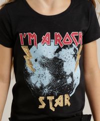 Blusa-Infantil--I-m-a-Rock-Star--com-Paete-Manga-Curta-Decote-Redondo-Preta-9245410-Preto_4