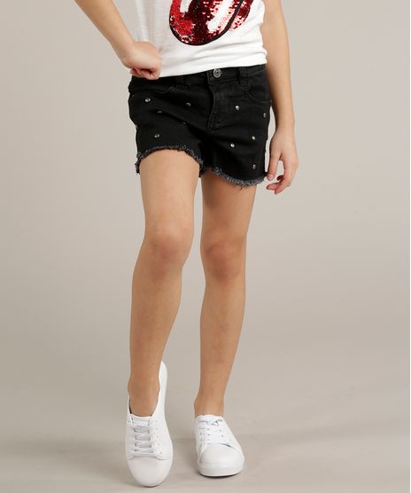 Short-Jeans-Infantil--com-Tachas-Barra-Desfiada-Preto-9247354-Preto_1