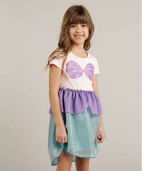 Vestido-Infantil-Ariel-Pequena-Sereia-com-Glitter-e-Lurex-Rosa-Claro-9245414-Rosa_Claro_1