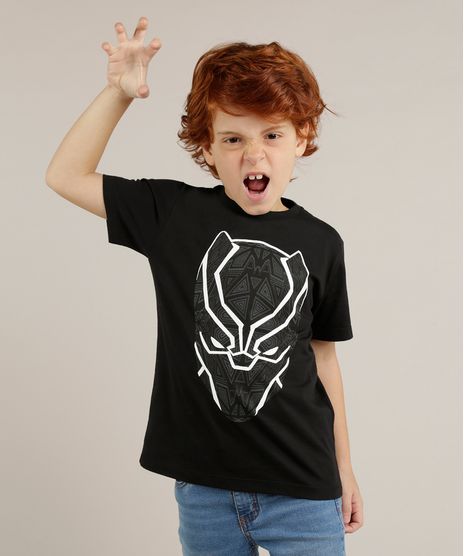 Camiseta-Infantil-Pantera-Negra-Manga-Curta-Gola-Careca-Preta-9281688-Preto_1