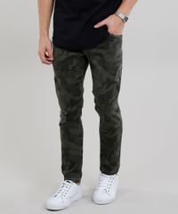 Calca-de-Sarja-Masculina-Slim-Estampada-Camuflada-Verde-Militar-9201951-Verde_Militar_1