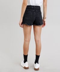Short-Jeans-Feminino-Vintage-com-Faixa-Lateral-e-Cadarco-Preto-9271810-Preto_2