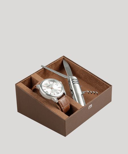 Kit-de-Relogio-Analogico-Mondaine-Masculino---Canivete---76609G0MVNH2KA-Prateado-9325939-Prateado_1
