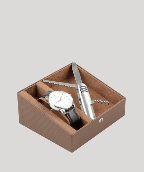Kit-de-Relogio-Analogico-Mondaine-Masculino---Canivete---99244G0MVNH1KA-Prateado-9326219-Prateado_1