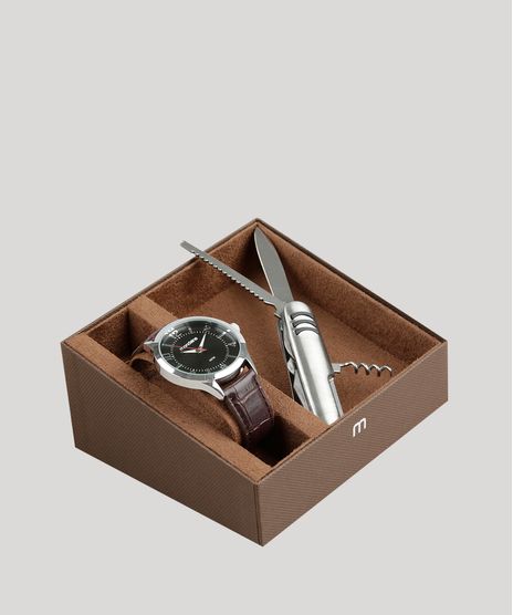 Kit-de-Relogio-Analogico-Mondaine-Masculino---Canivete---83409G0MVNH2KA-Prateado-9326115-Prateado_1