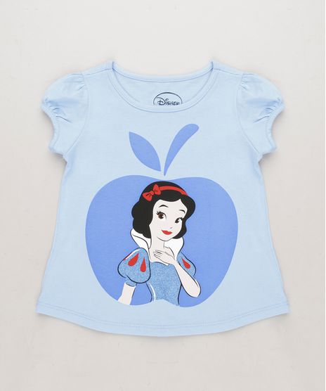 Blusa-Infantil-Branca-de-Neve-com-Glitter-Manga-Curta-Decote-Redondo-Azul-Claro-9268686-Azul_Claro_1