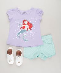 Blusa-Infantil-Pequena-Sereia-Ariel-com-Glitter-Manga-Curta-Decote-Redondo-Lilas-9268683-Lilas_3