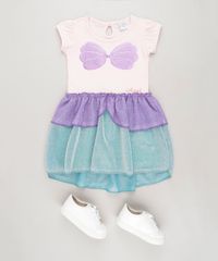 Vestido-Infantil-Pequena-Sereia-Ariel-com-Glitter-e-Lurex-Manga-Curta-Decote-Redondo-Rosa-Claro-9268907-Rosa_Claro_3