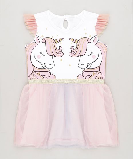 Vestido-Infantil-Unicornios-com-Tule-Sem-Manga-Decote-Redondo-Branco-9268908-Branco_1