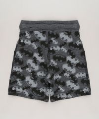 Bermuda-Infantil-Estampada-Batman-em-Moletom-com-Bolsos-Cinza-Mescla-Escuro-9234336-Cinza_Mescla_Escuro_2