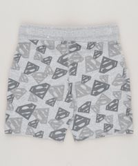 Bermuda-Infantil-Estampada-Super-Homem-em-Moletom-com-Bolsos-Cinza-Mescla-9234138-Cinza_Mescla_2