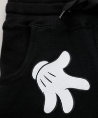 Bermuda-Infantil-Mickey-Mouse-em-Moletom-com-Bolsos-Preta-9234109-Preto_4