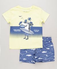Conjunto-Infantil-Tubarao-de-Camiseta-Manga-Curta-Amarelo-Claro---Bermuda-Azul-Marinho-9248005-Azul_Marinho_1