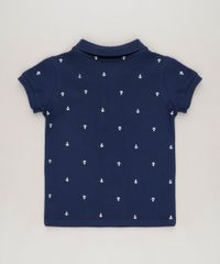 Polo-Infantil-Estampada-Mini-Print-de-Ancoras-Manga-Curta-em-Piquet-de-Algodao---Sustentavel-Azul-Marinho-9232257-Azul_Marinho_2