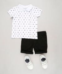 Polo-Infantil-Estampada-Mini-Print-de-Ancoras-Manga-Curta-em-Piquet-de-Algodao---Sustentavel-Branca-9232389-Branco_3