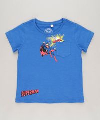 Camiseta-Infantil-Super-Homem-com-Bolso-Manga-Curta-Gola-Careca-Azul-Royal-9233959-Azul_Royal_1