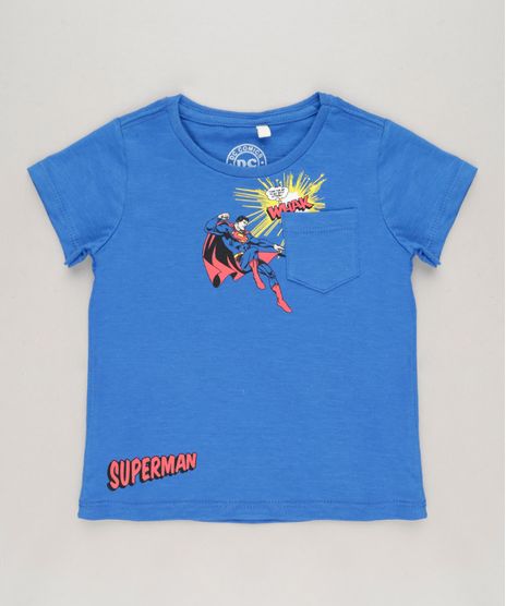 Camiseta-Infantil-Super-Homem-com-Bolso-Manga-Curta-Gola-Careca-Azul-Royal-9233959-Azul_Royal_1