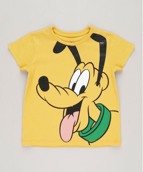 Camiseta-Infantil-Pluto-Manga-Curta-Gola-Careca-Mostarda-9235015-Mostarda_1