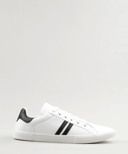 Tenis-Masculino-com-Listras-Laterais-Branco-9298487-Branco_1