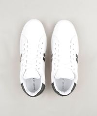 Tenis-Masculino-com-Listras-Laterais-Branco-9298487-Branco_4