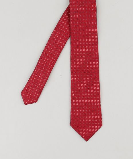 Gravata-Masculina-em-Jacquard-com-Mini-Print-Vinho-8891390-Vinho_1