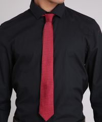 Gravata-Masculina-em-Jacquard-com-Mini-Print-Vinho-8891390-Vinho_2