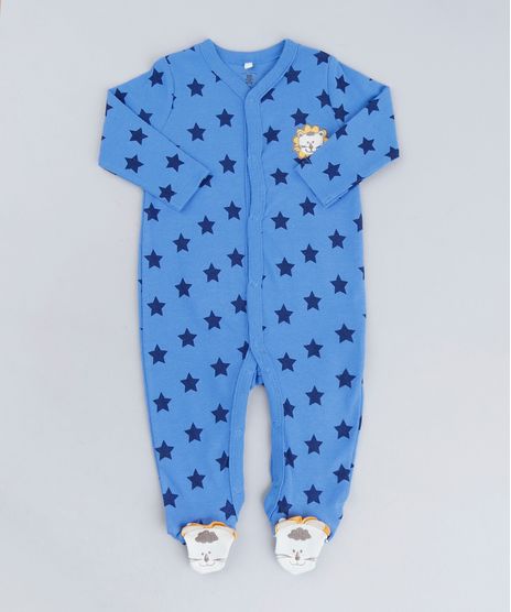 Macacao-Infantil-Leao-Estampado-de-Estrelas-Manga-Longa-em-Algodao---Sustentavel-Azul-9110034-Azul_1