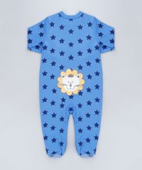 Macacao-Infantil-Leao-Estampado-de-Estrelas-Manga-Longa-em-Algodao---Sustentavel-Azul-9110034-Azul_2