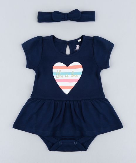 Body-Saia-Infantil--This-is-Love--Manga-Curta-Decote-Redondo---Faixa-de-Cabelo-em-Algodao---Sustentavel-Azul-Marinho-9116671-Azul_Marinho_1