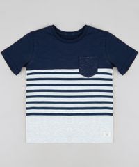 Camiseta-Infantil-com-Listras-e-Bolso-Manga-Curta-Gola-Careca-Azul-Marinho-9233735-Azul_Marinho_1