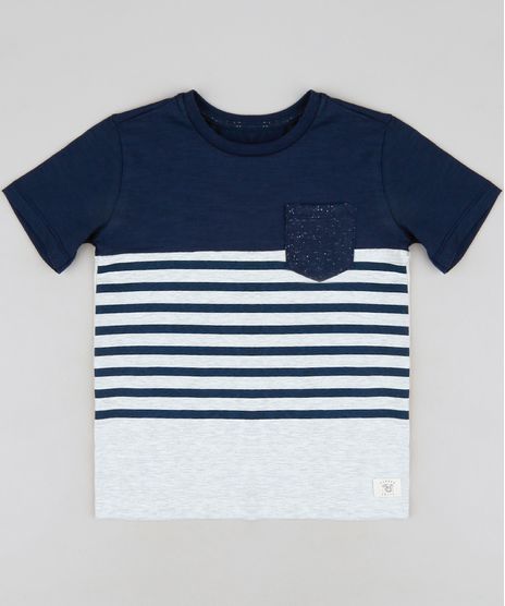 Camiseta-Infantil-com-Listras-e-Bolso-Manga-Curta-Gola-Careca-Azul-Marinho-9233735-Azul_Marinho_1