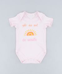 Body-Infantil--Por-do-Sol-da-Mamae--Manga-Curta-em-Algodao---Sustentavel-Rosa-Claro-9229287-Rosa_Claro_1