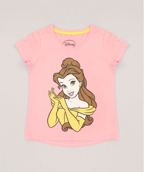 Blusa-Infantil-Princesas-Bela-Manga-Curta-Decote-Redondo--Rosa-9269448-Rosa_1
