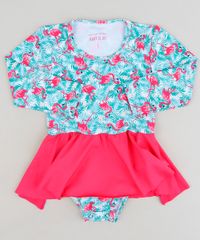 Maio-Body-Saia-Infantil-Estampado-de-Flamingos-com-Protecao-UV50--Manga-Longa-Decote-Redondo-Branco-9229158-Branco_1