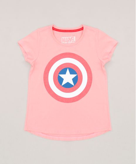 Blusa-Infantil-Capitao-America-Manga-Curta-Decote-Redondo--Rosa-9269451-Rosa_1